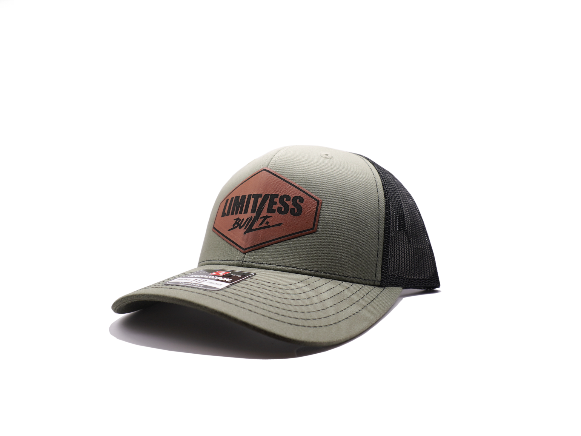 Limitless Built – Premium Leather Patch Trucker Hat