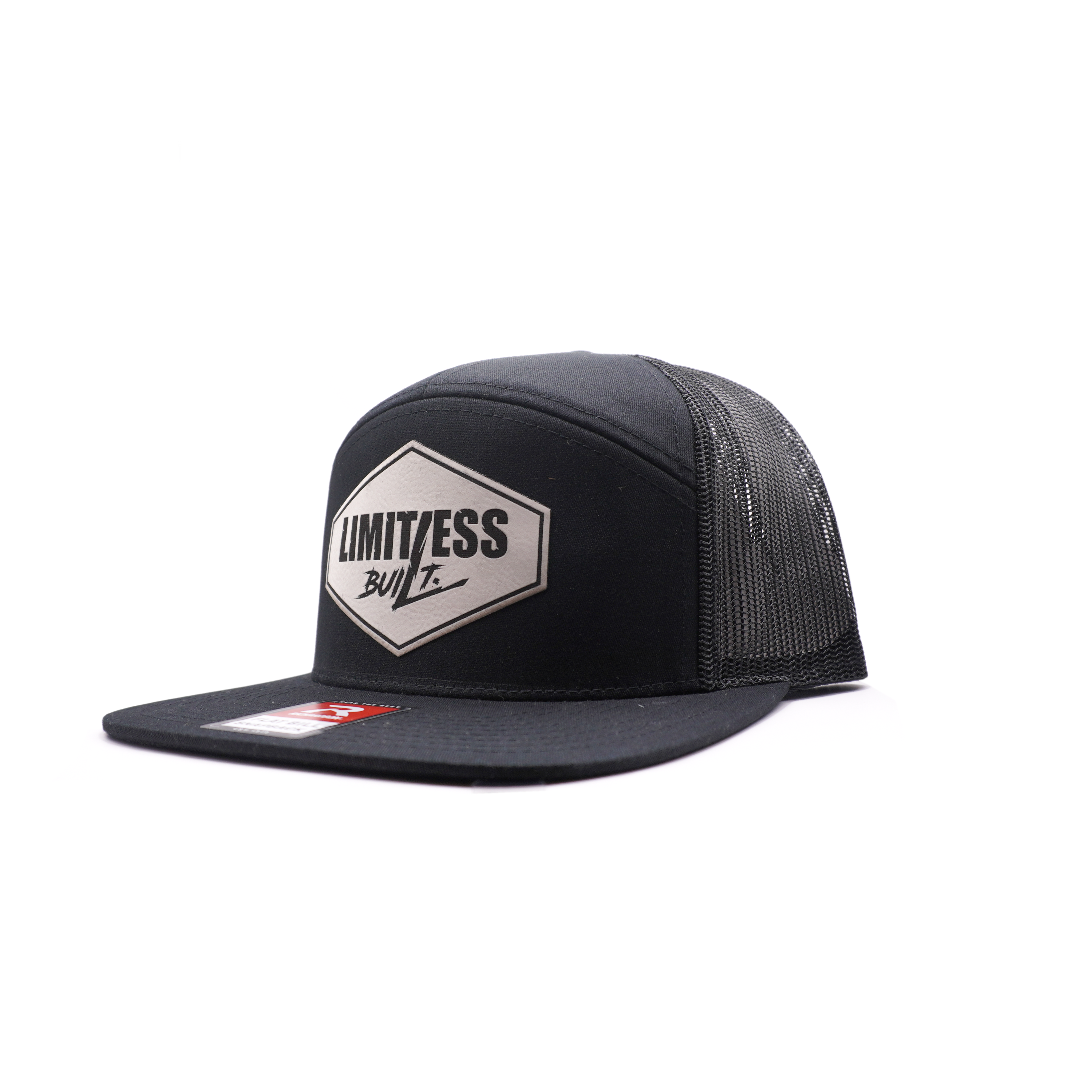 Limitless Built White Leather Patch Flatbill