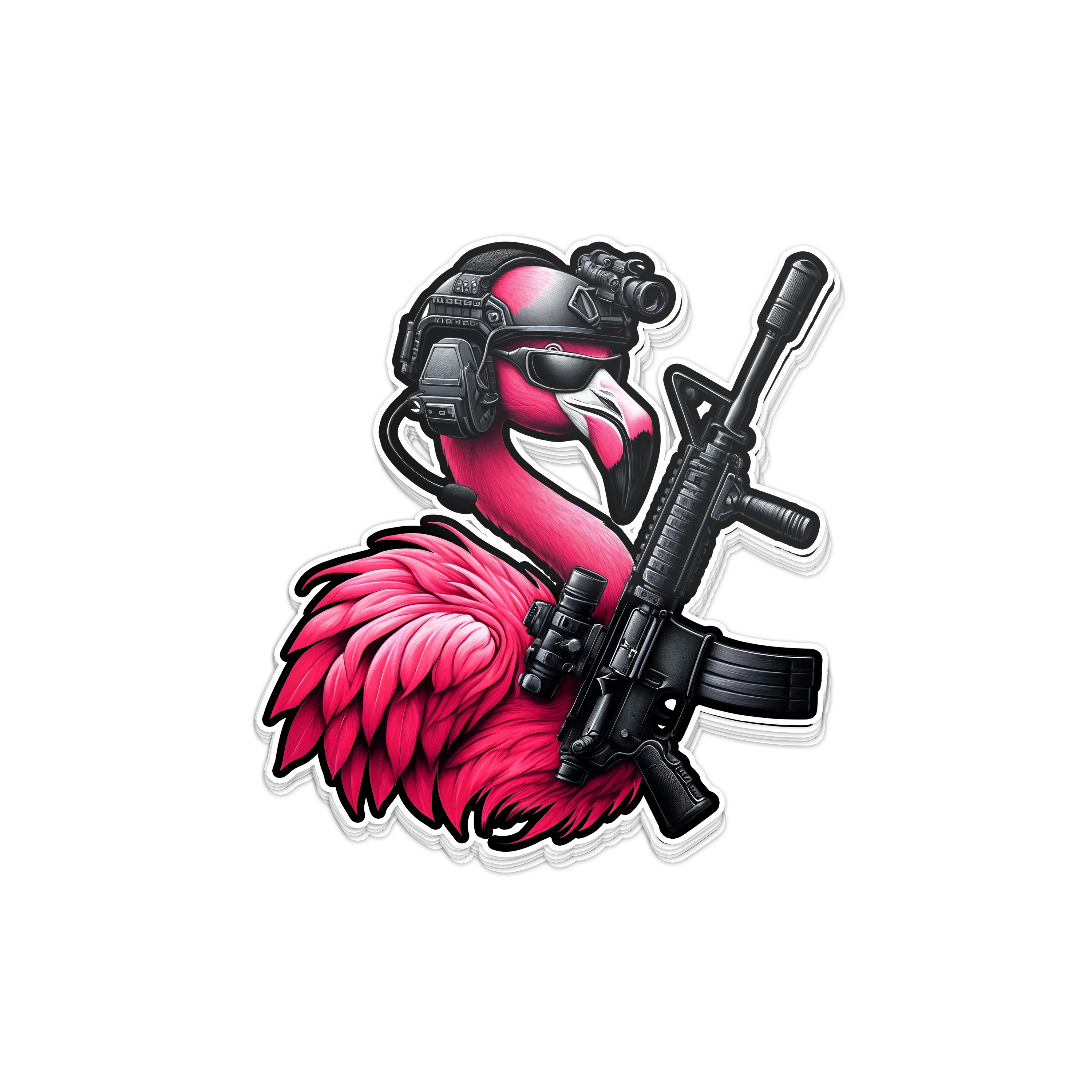 Limitless Tactical® Flamingo Sticker - 3 Pack